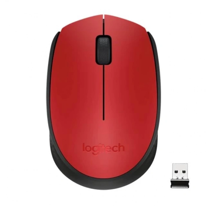 Logitech M171 USB Kırmızı Kablosuz Mouse