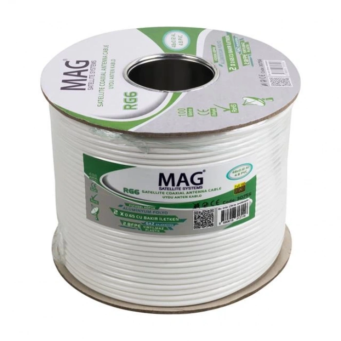 Mag RG59 Fa Mini Dual Bitişik Kablo 100 Metre