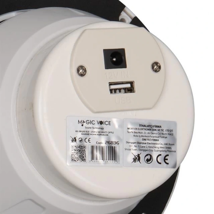 Magicvoice 65-2BQ5S 6.5” Usbli 60 Watt Çiftli Marine Horn Hoparlör