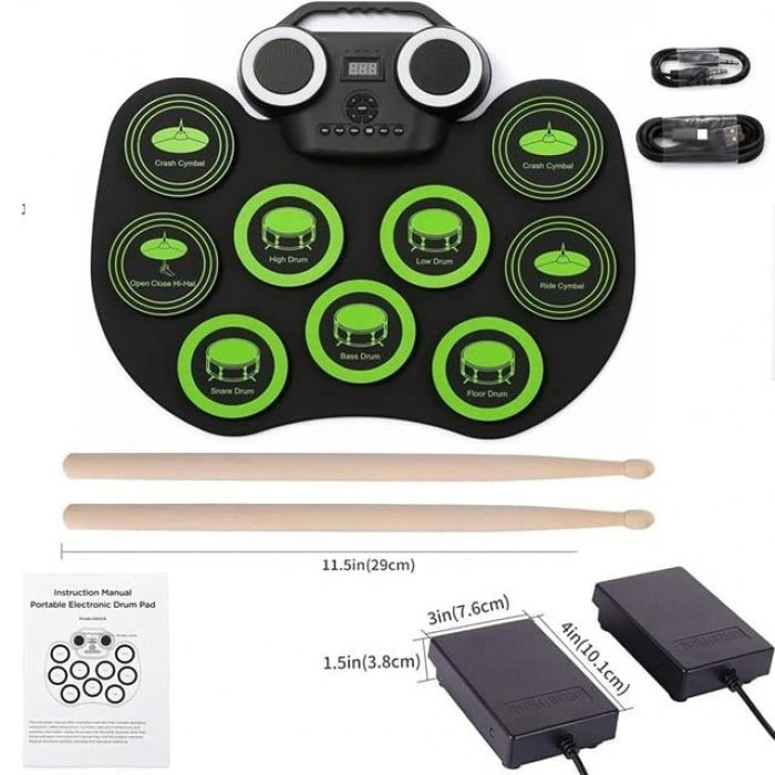 Magicvoice G600R 9 Ped Elektronik Roll Up Davul Kiti