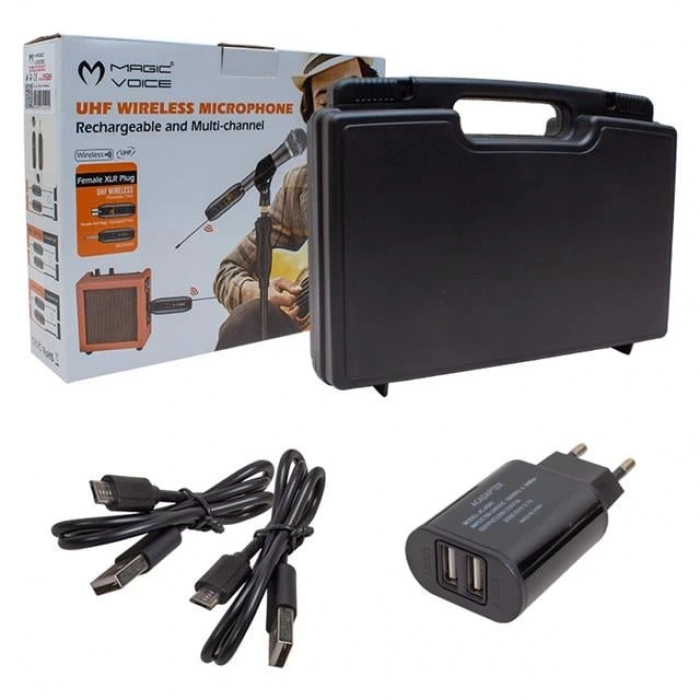 Magicvoice MV-19589 Uhf Yaka Tipi Enstrüman İkili Mikrofon Set