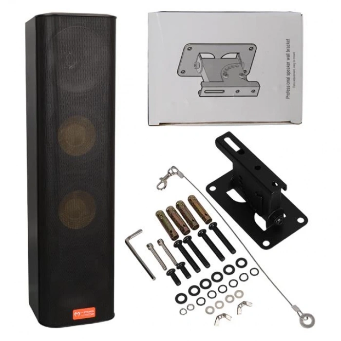 MagicVoice MV-28 2x13 CM 40 Watt Komütatörlü Hat Trafolu Siyah Dikey Sütun Hoparlör (Tekli Paket)