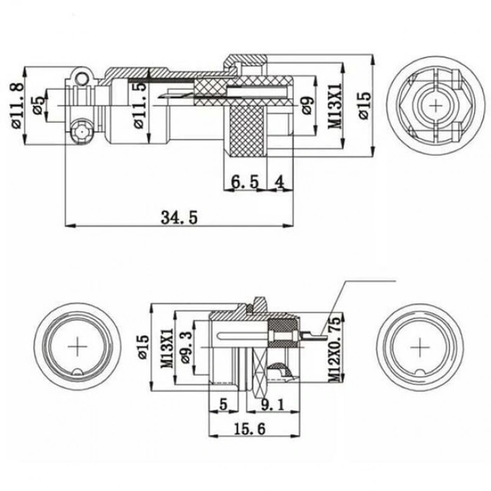Magicvoice MV-29494 Dişi 4 Pinli Mini Mayk Fiş