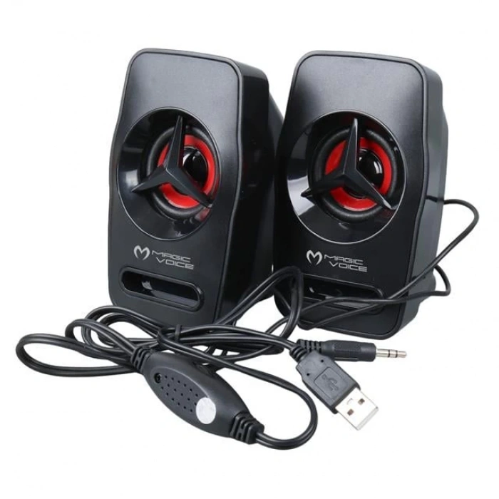 Magicvoice T-19 1+1 USB Pc Mini Hoparlör - Speaker (2*3 Watt - 4 Ohm)