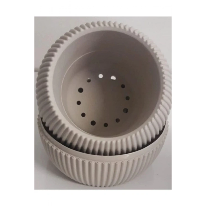 Mercan Saksı 2 Numara 0,35 Litre Su Hazneli Dekoratif Kaktüs Sukulent Saksı 11,8x9,2 Cm