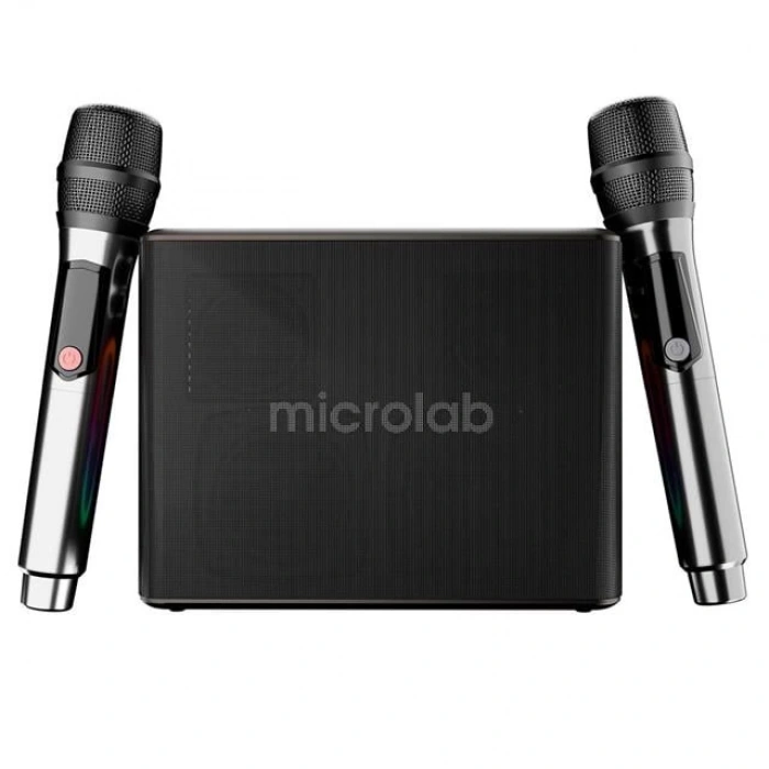 Microlab M60 Vega 100W RGB 2 Adet Kablosuz Mikrofonlu Bluetooth Karaoke Hoparlör (15.000mAh Batarya)