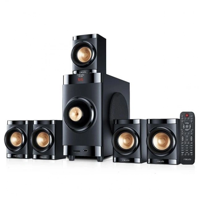 Mikado MD-381BT 40w USB+SD+FM+BT Destekli 5+1 Ses Sistemi