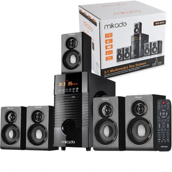 Mikado MD-856BT USB-SD-FM Destekli Multimedya 5+1 Bluetooth Speaker