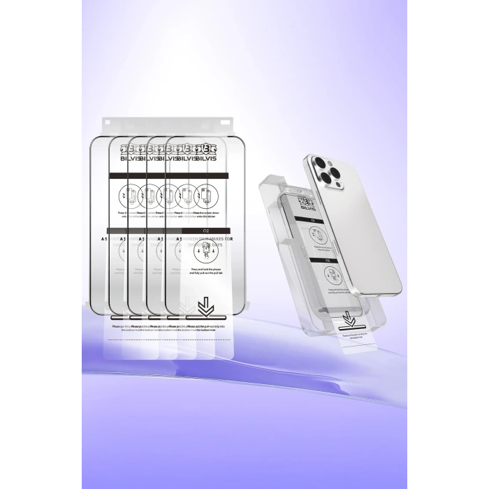 Newface Apple iPhone 12 Bilvis 5in1 3D Magic Cam Ekran Koruyucu - Siyah