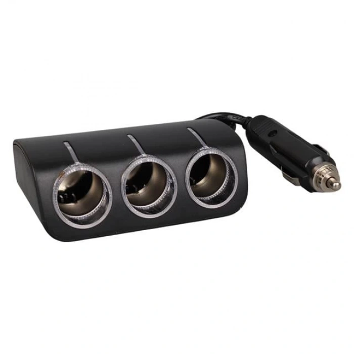 Olesson 1521 12-24V 120W 80 CM Kablolu 3LÜ Araç Çakmak Çoklayıcı