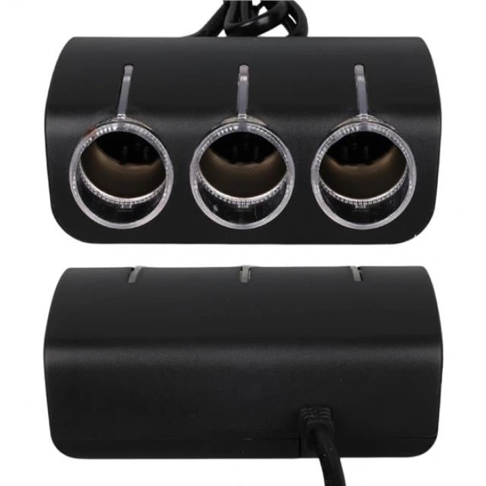 Olesson 1521 12-24V 120W 80 CM Kablolu 3LÜ Araç Çakmak Çoklayıcı