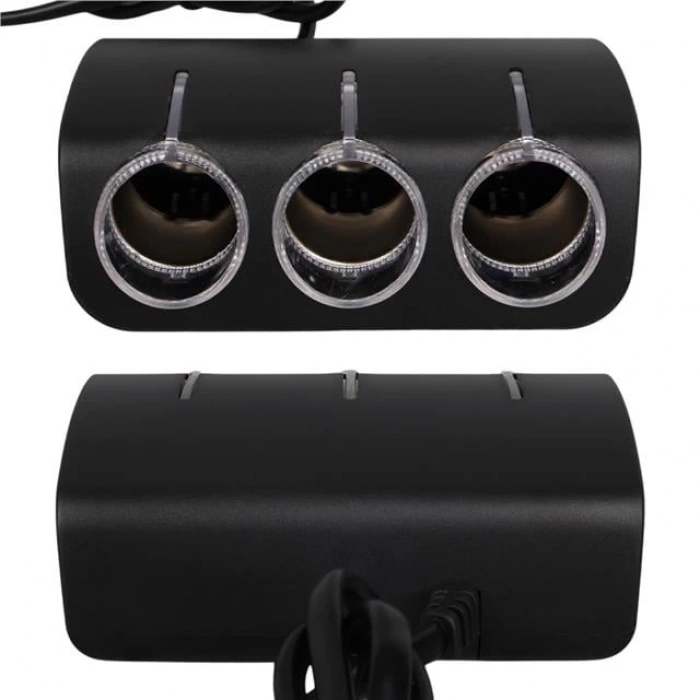 Olesson 1528 12-24V Tek USB Girişli 120W 80cm Kablolu 3LÜ Araç Çakmak Çoklayıcı