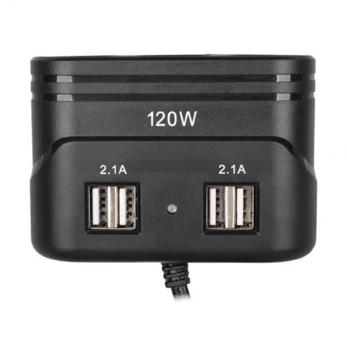 Olesson 1678 12-24V 4 USB Girişli 120W 80cm Kablolu 3lü Araç Çakmak Çoklayıcı