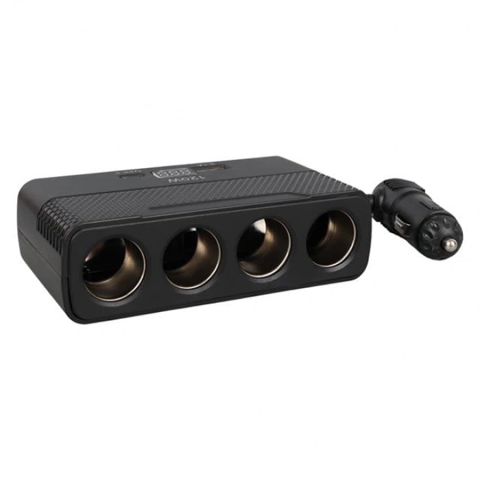 Olesson 2014 12-24V Type-C + USB-A Girişli 120W 80cm Kablolu 4lü Araç Çakmak Çoklayıcı