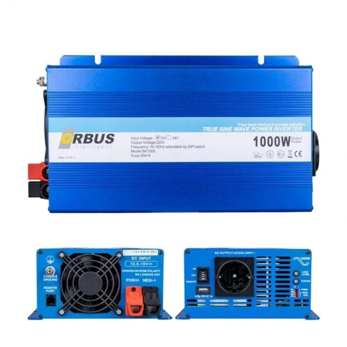 Orbus 12V 1000 Watt Tam Sinüs İnvertör
