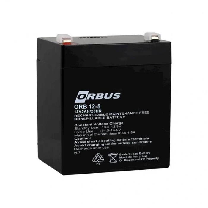 Orbus ORB12-5 12 Volt 5 Amper Kuru Akü (90x70x101 Mm)