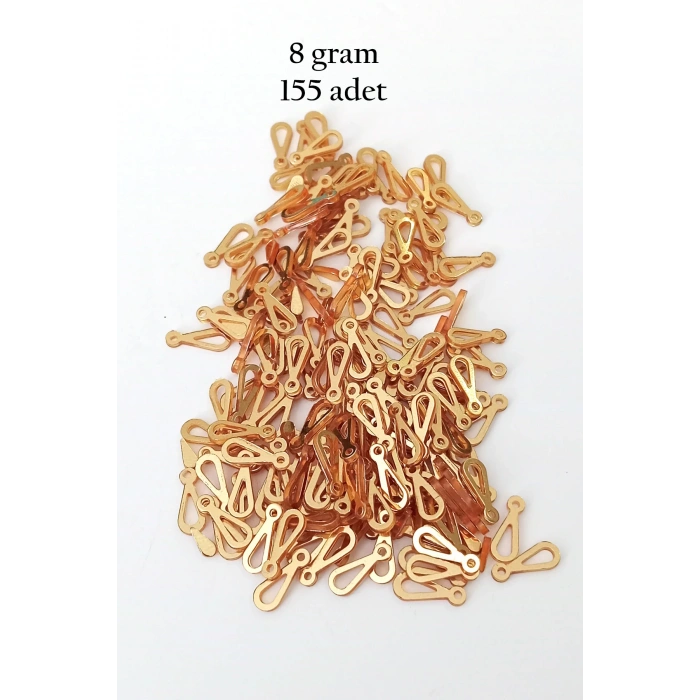 Oya Abiye Bileklik Kolye Pleksi Metalik Plastik Pul Altın Renk 8 Gram 155 Adet - Bnc482