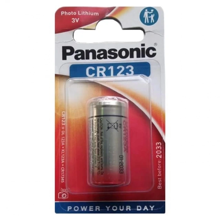 Panasonic CR123AL/1B 3 Volt Lityum CR123 Tekli Fotoğraf Makinesi Pili