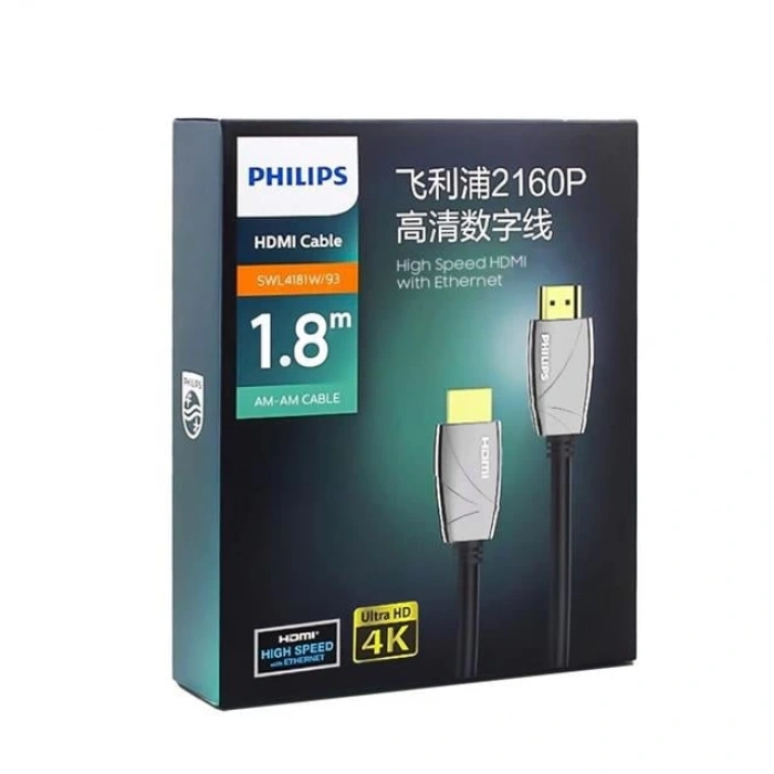 Philips 1.8 Metre 4K 60 Hz V2.1 HDMI Görüntü Kablosu SWL4181W/93