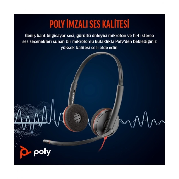 Poly BW 3220 Stereo USB-C HS +USB-C/A