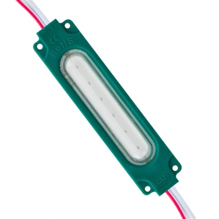 Powermaster 12 Volt 2 Watt Yeşil Modül Led (68x16 Mm)