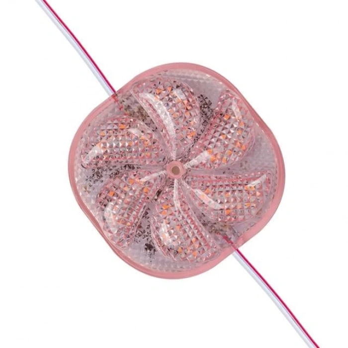 PowerMaster PM-14701 12 Volt 3 Watt Pembe Yanıp Sönen Çakar 6565-2835 Modül Led 65x65x12mm