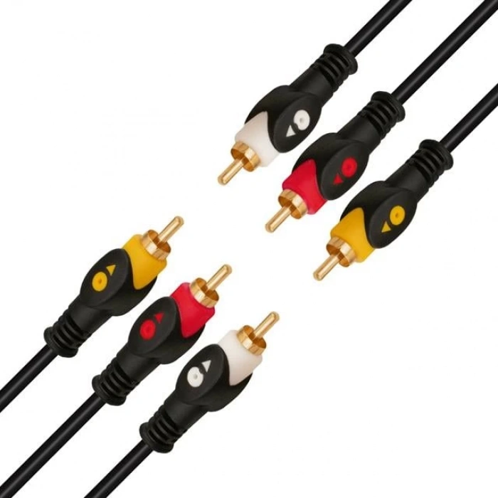 Powermaster 1.5 Metre 3RCA-3RCA Kablo