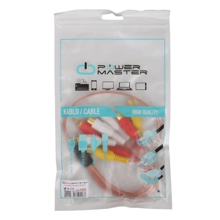 Powermaster 2 Rca Erkek / 6 Rca Dişi 40 Cm Kablo