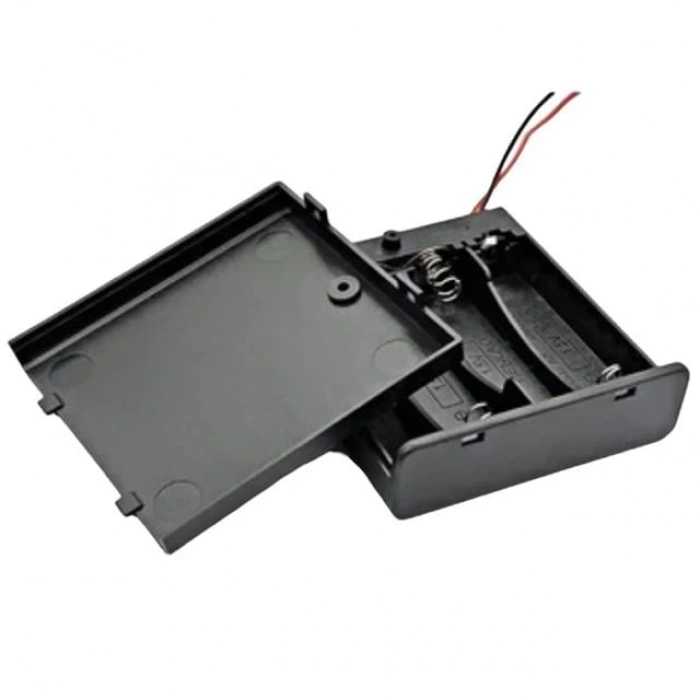 Powermaster  4lü AA Kapaklı Switchli Pil Yuvası (IC-233F)