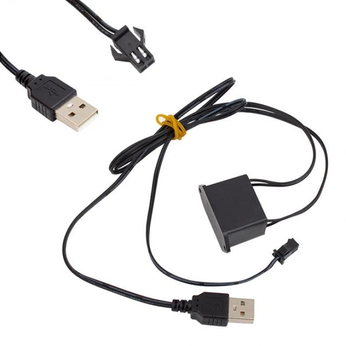 Powermaster 5 Metre 5 Volt USB Adaptörlü Neon Sarı İp Aydınlatma PM-6081