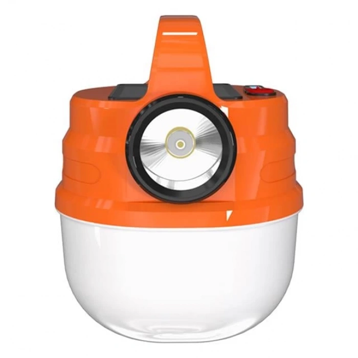 Powermaster HB-V70 Çift Işıklı  6 Modlu (El Feneri+5  Kademe) 50 Watt Şarj Edilebilir Kamp Feneri