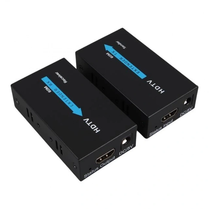 Powermaster HDMI To Cat5-Cat6 Extender 60 Metre Uzatıcı  PM-18232