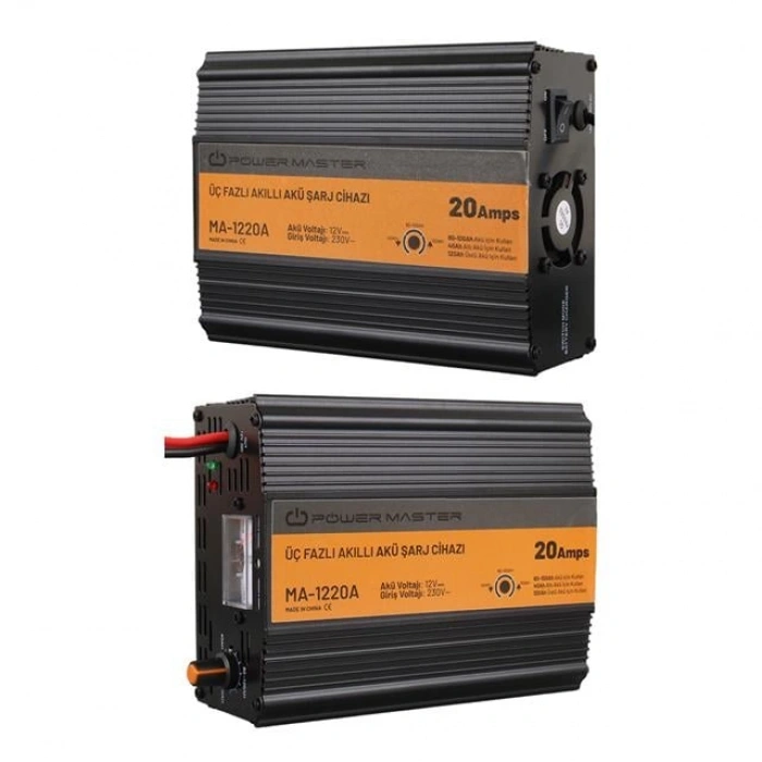 Powermaster MA-1220A 12 Volt 20 Amper Akıllı Akü Şarj Cihazı