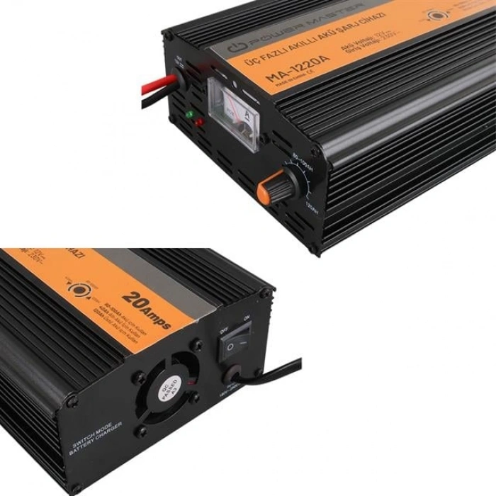 Powermaster MA-1220A 12 Volt 20 Amper Akıllı Akü Şarj Cihazı