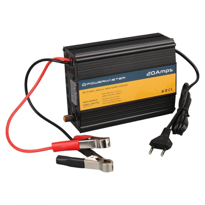 Powermaster MA-1220A 12 Volt 20 Amper Akıllı Akü Şarj Cihazı