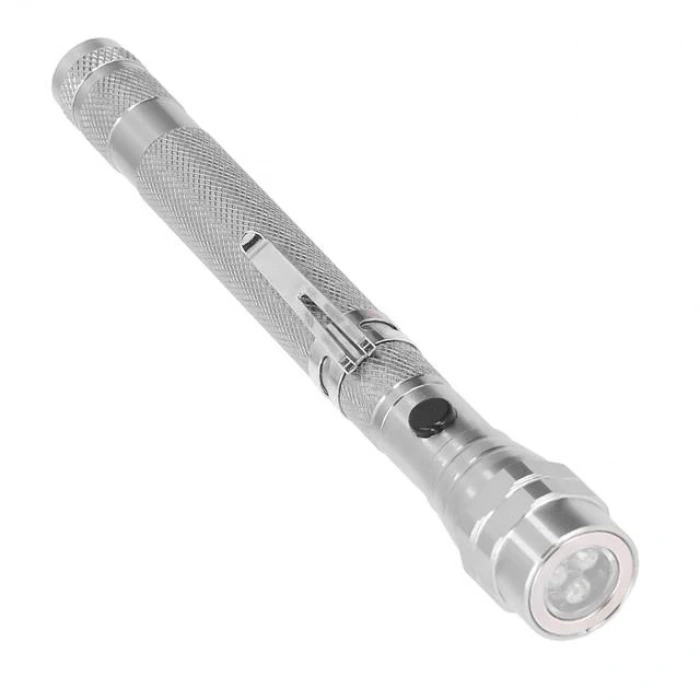 Powermaster MX-2808 Mıknatıslı 360 Derece Döner Başlıklı 3 Ledli Beyaz Işık El Feneri