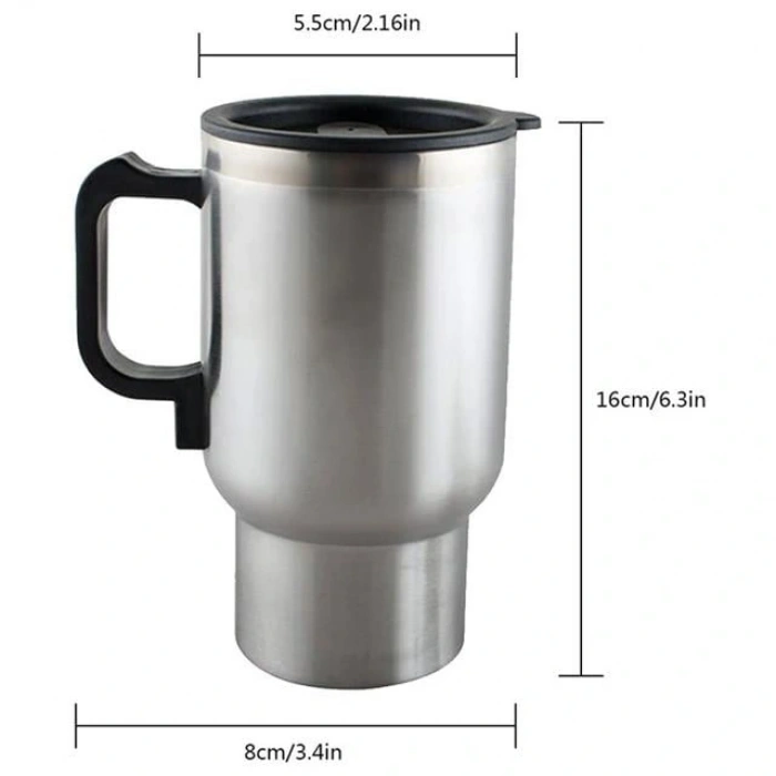 Powermaster Paslanmaz Çelik 12 Volt Araç İçi Kettle KLC A-103