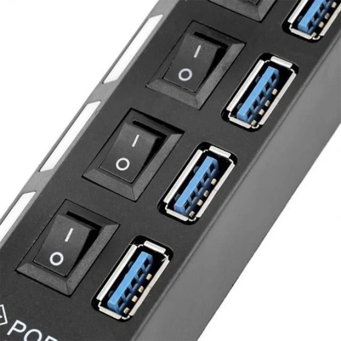 Powermaster PM-11365 4 Port USB 3.0 Anahtarlı Hub Çoklayıcı