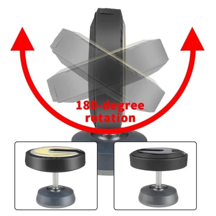 PowerMaster PM-24564 25 Watt USB - Type-C Girişli Cob Ledli Tek Yönlü 180 Derece Solar Çalışma Lambası