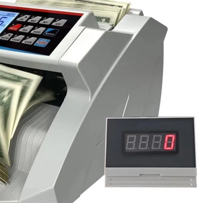 PowerMaster PM-25068 TRY-EUR-USD Sesli Karışık Ve Adet Para Sayma Makinesi Harici Ekranlı 80W 60db AC100-240V