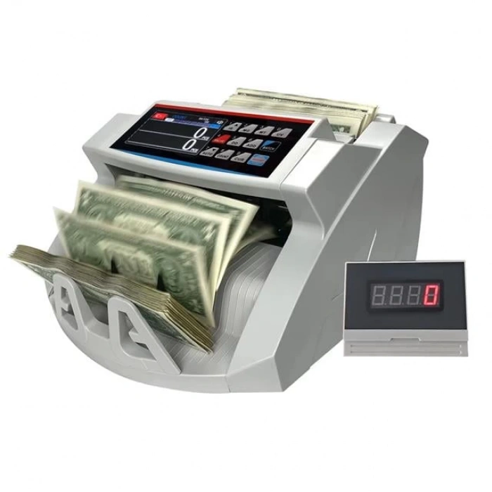 PowerMaster PM-25068 TRY-EUR-USD Sesli Karışık Ve Adet Para Sayma Makinesi Harici Ekranlı 80W 60db AC100-240V