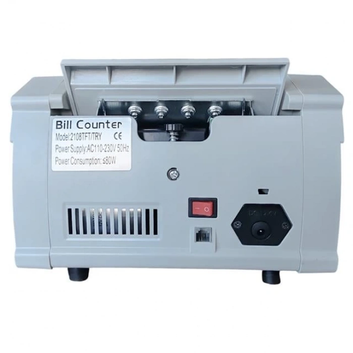 PowerMaster PM-25068 TRY-EUR-USD Sesli Karışık Ve Adet Para Sayma Makinesi Harici Ekranlı 80W 60db AC100-240V