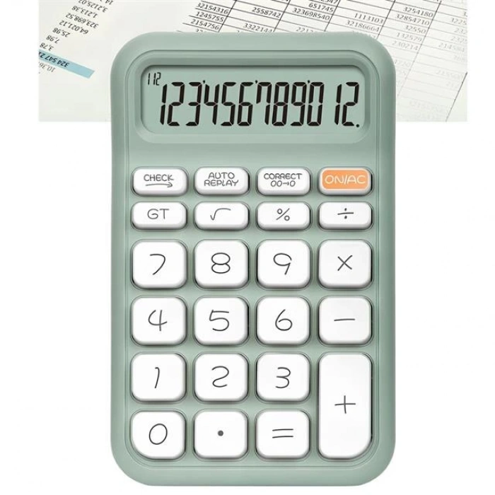 Powermaster PM-25410 Yeşil 12 Haneli Hesap Makinesi