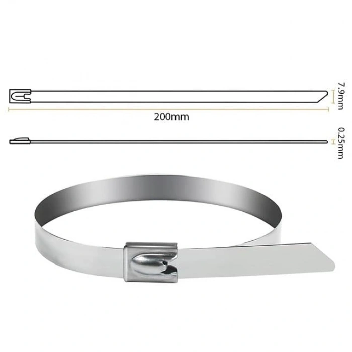 PowerMaster PM-26362 304 Paslanmaz Çelik Kablo Bağı 7.9X200Mm