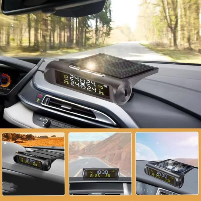 Powermaster PM-26964 Solar DC 5V Araç Lastik Basınç Ölçme - İzleme Sistemi