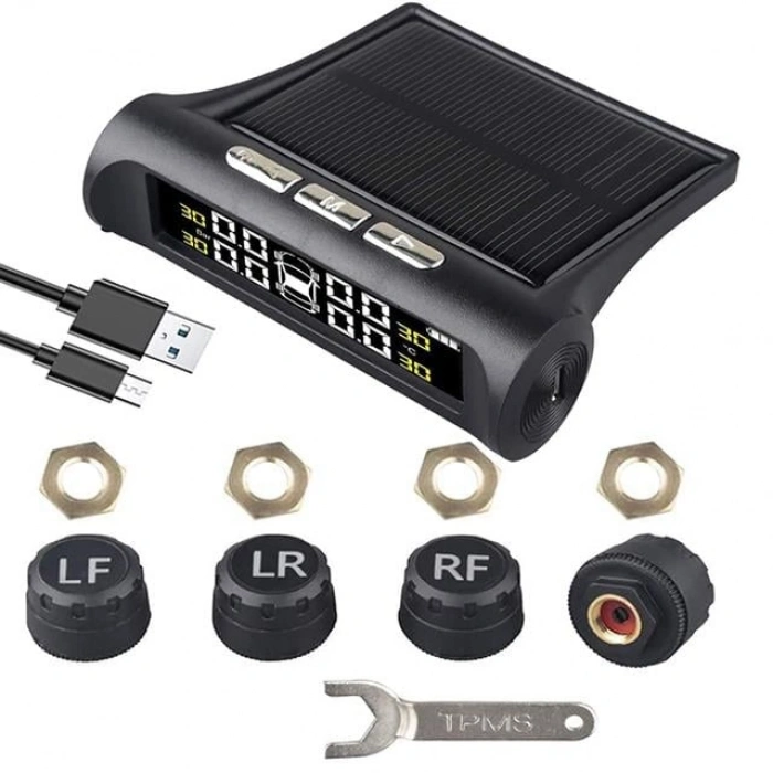 Powermaster PM-26964 Solar DC 5V Araç Lastik Basınç Ölçme - İzleme Sistemi