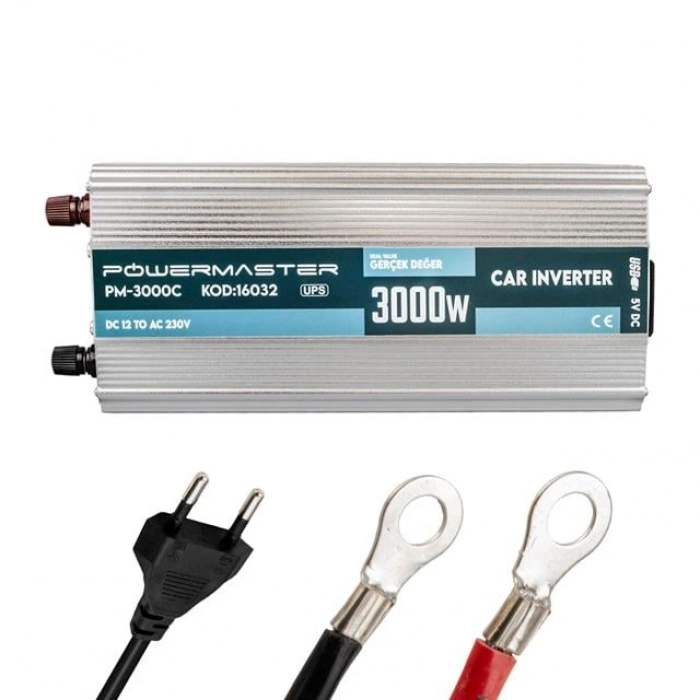 Powermaster PM-3000C 12 Volt 3000 Watt Şarjlı İnvertör