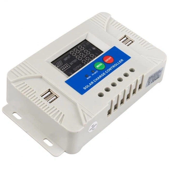 PowerMaster PM-40A 12 Volt - 24 Volt - 40 Amper 4 USBLI Dijital Otomatik Solar Şarj Kontrol Regülatörü