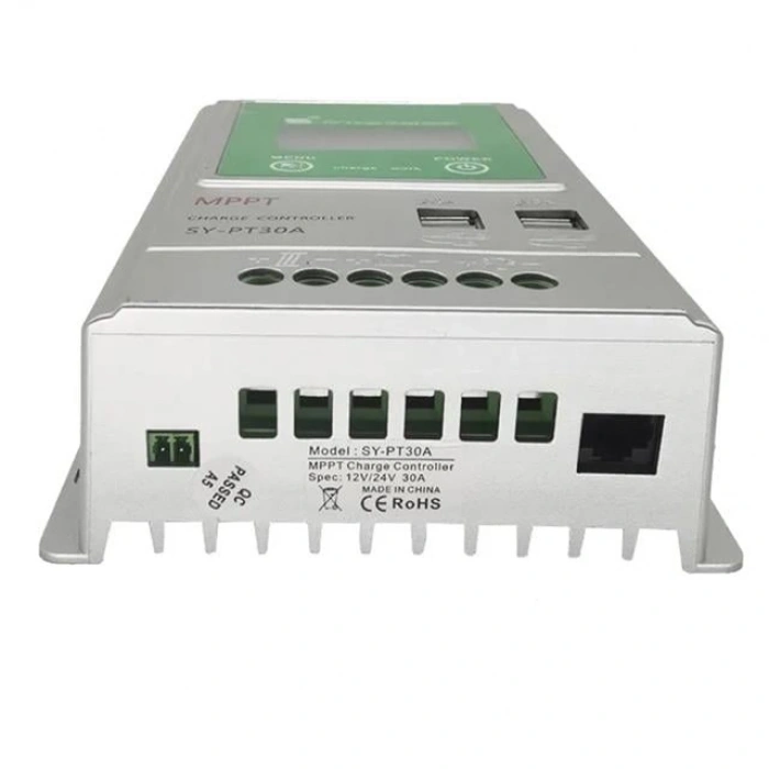 Powermaster PM-PT30A 12V/24V 30A MPPT 4 Usbli Dijital Otomatik Solar Şarj Regülatörü