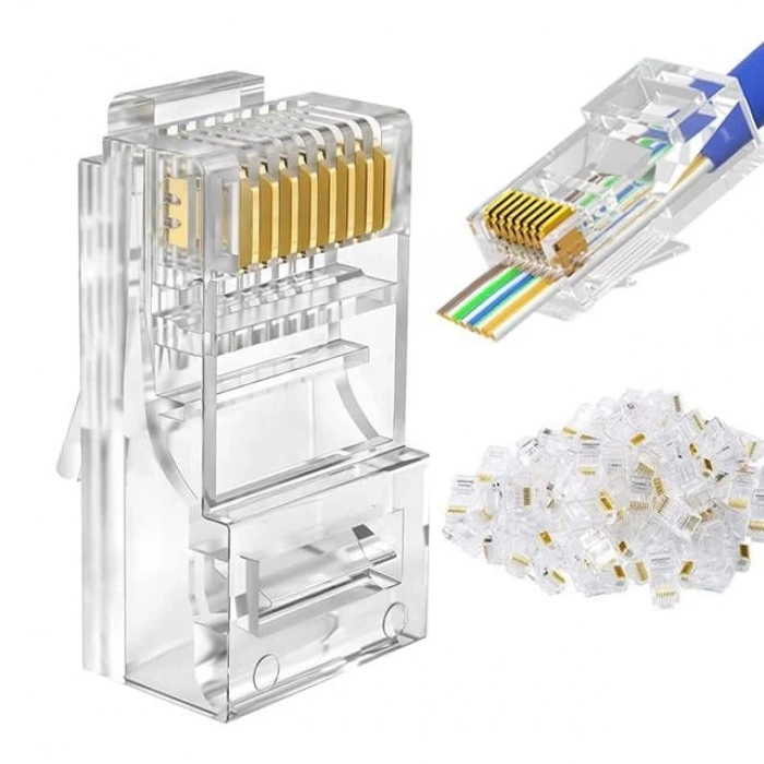 Powermaster RJ45 Cat5 -Cat6 Uç 8P8C Soket  100 Adet
